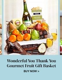 Wonderful You Thank You Gourmet Fruit Gift Basket