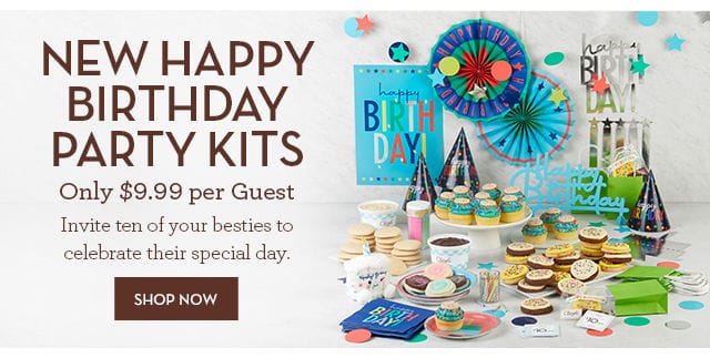 NEW Happy Birthday Party Kits - Only \\$9.99 per Guest - Invite ten of your besties to celebrate their special day.