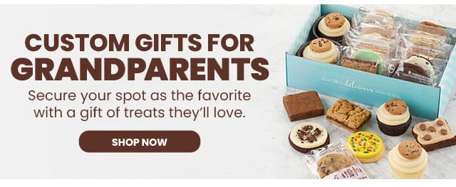 Custom Gifts for Grandparents - Secure your spot as the favorite with a gift of treats they’ll love.