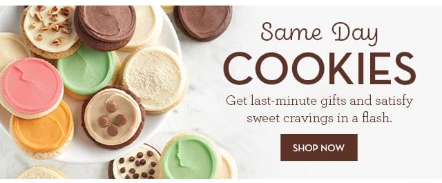 Same Day Cookies - Get last-minute gifts and satisfy sweet cravings in a flash.