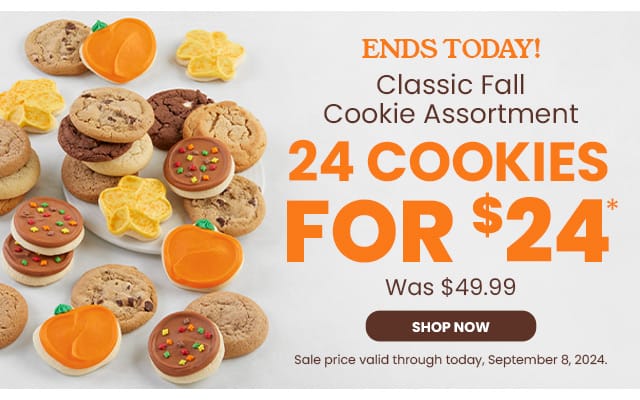 Ends Today! Classic Fall Cookie Assortment - 24 cookies for \\$24