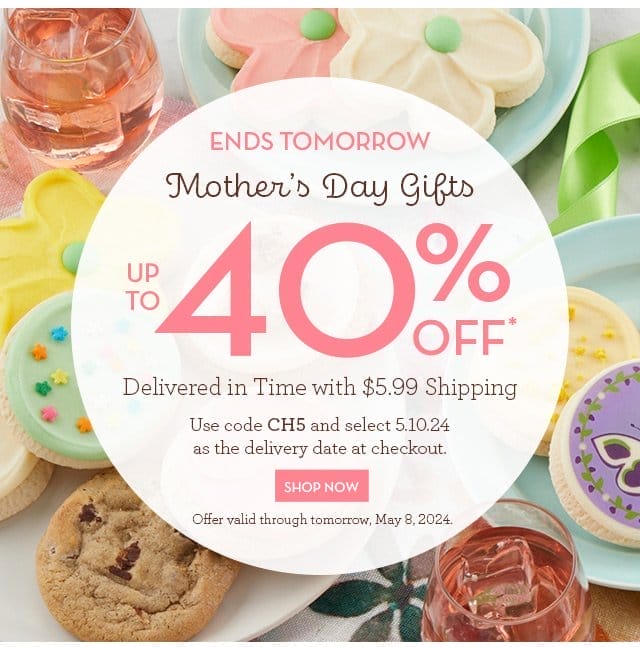 Ends Tomorrow - Mother's Day Gifts - Up to 40% Off - Delivered in Time with \\$5.99 shipping