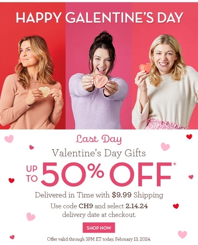 Happy Galentine’s Day - Last Day - Valentine's Day Gifts Up to 50% Off - Delivered in Time with \\$9.99 Shipping