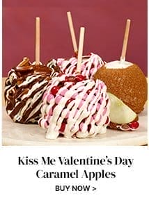 Kiss Me Valentine’s Day Caramel Apples