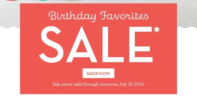 Birthday Favorites Sale