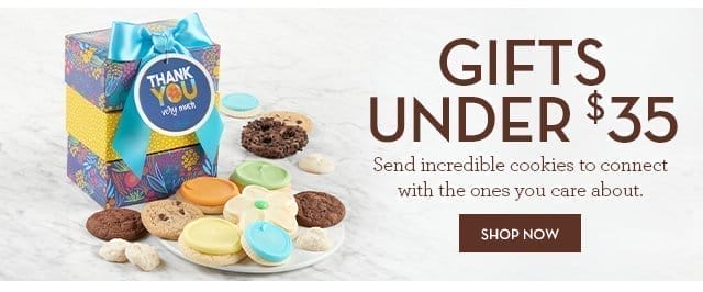 Gifts Under \\$35 - Send incredible cookies to connect with the ones you care about.