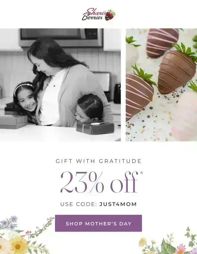 23% OFF USE CODE THANKSMOM