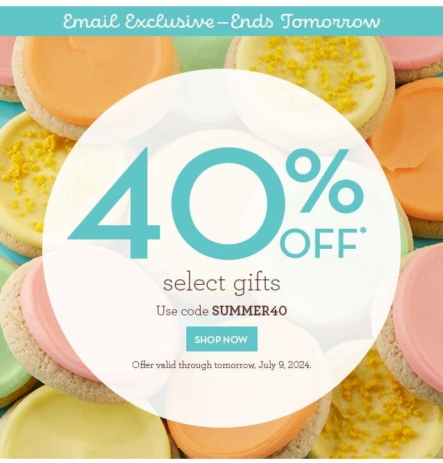 Email Exclusive - Ends Tomorrow - 40% Off