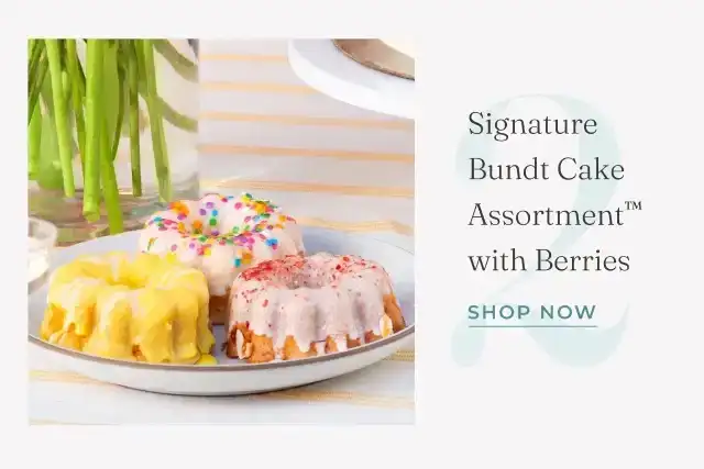 SHOP SIGNATURE BUNDT CAKE ASSORTMENT WITH BERRIES