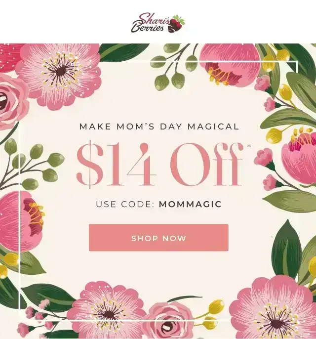 MAKE MOM'S DAY MAGICAL \\$14 OFF USE CODE MOMMAGIC