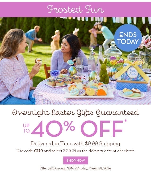 Frosted Fun - Ends Today - Overnight Easter Gifts Guaranteed - Up to 40% Off - Delivered in Time with \\$9.99 Shipping