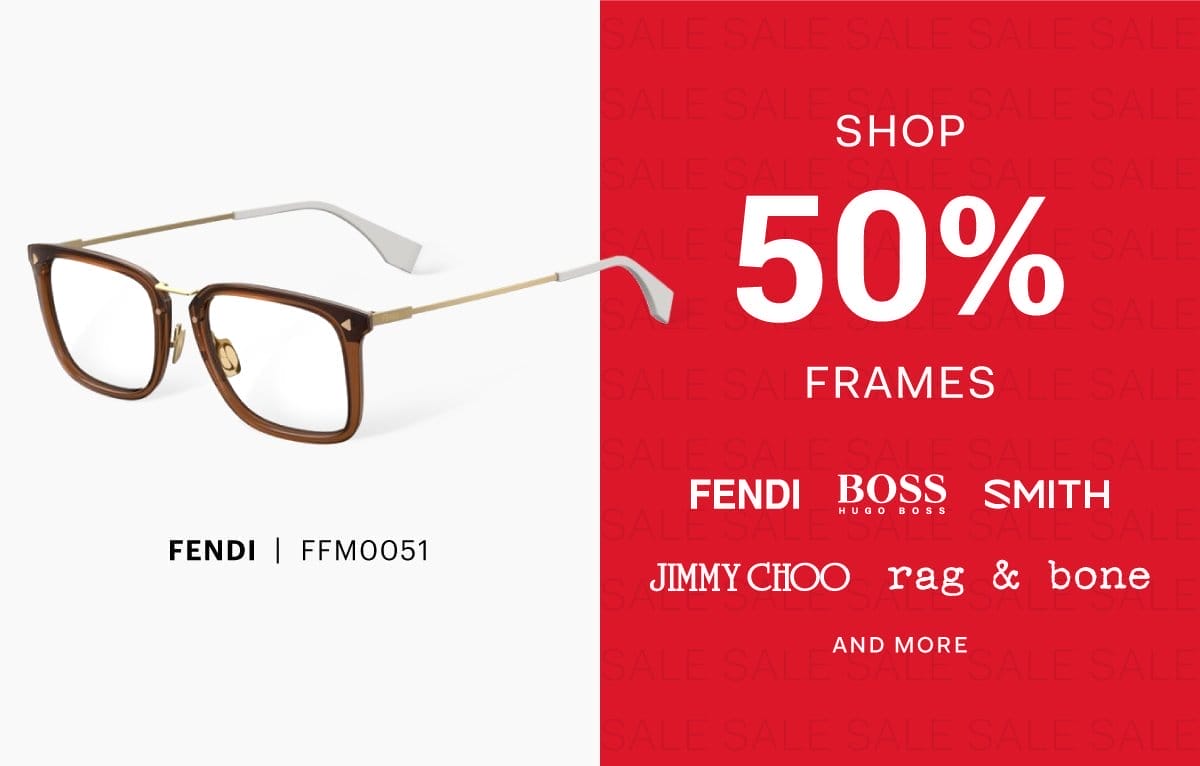 50% off Glasses Frames