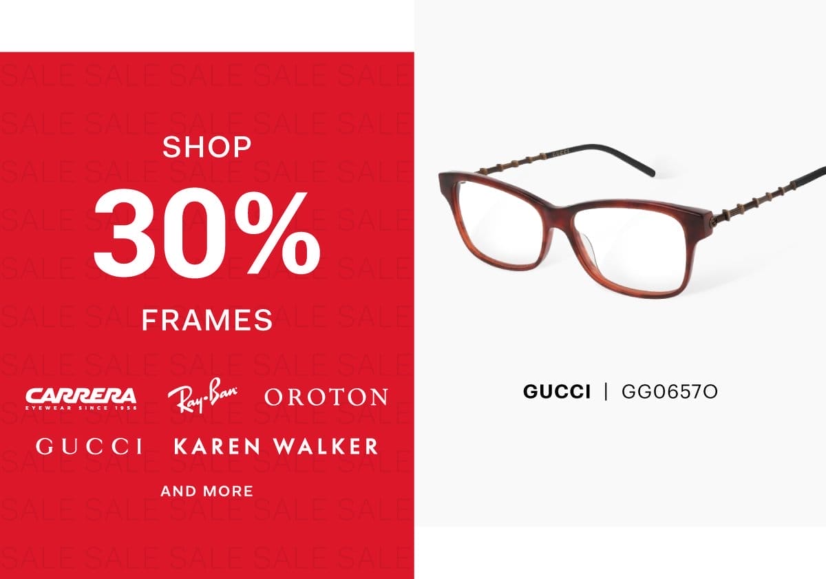 30% off Glasses Frames