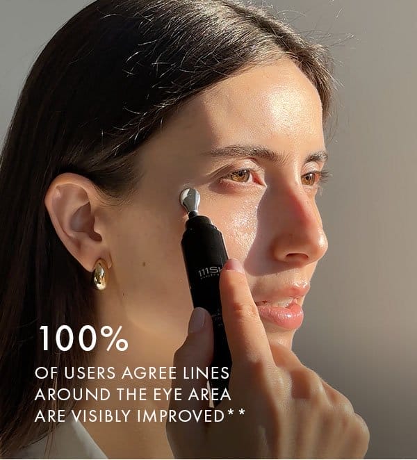 100% of users agree** lines around the eye area are visibly improved