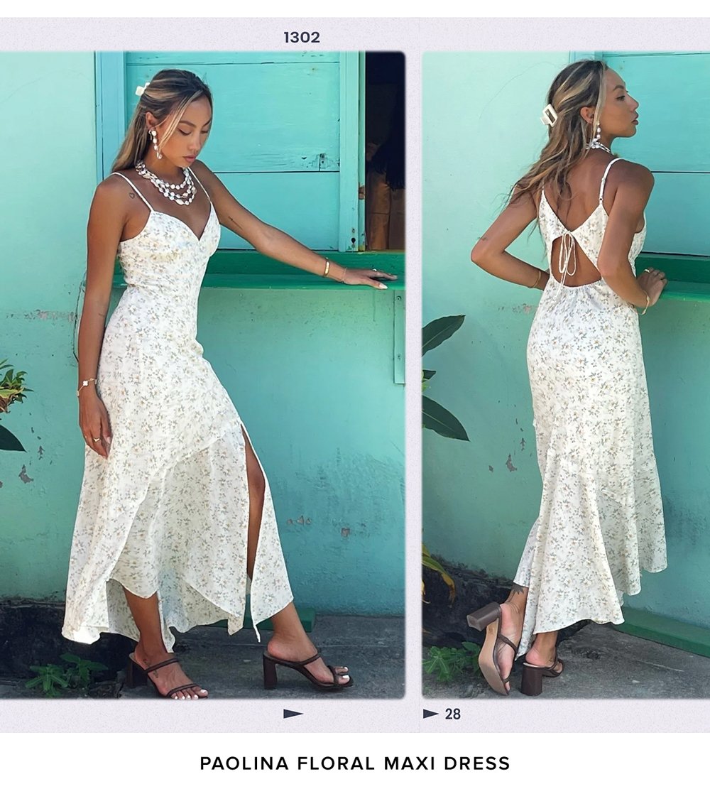 paolina floral maxi dress