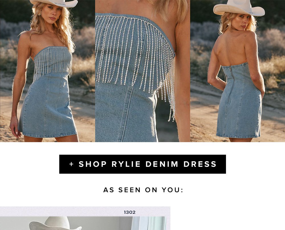 shop rylie denim dress. as seen on you