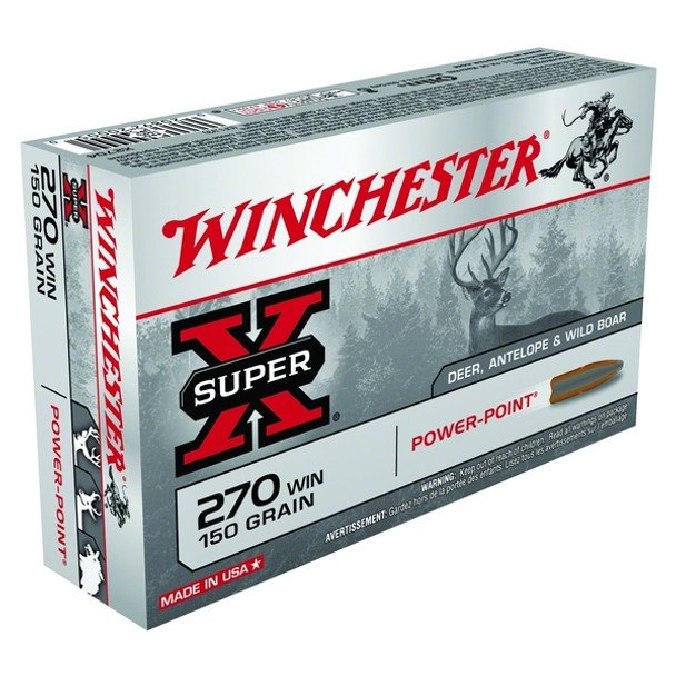 WINCHESTER AMMO Super-X .270 Win 150 Grain PP 20rd Box Rifle Ammo