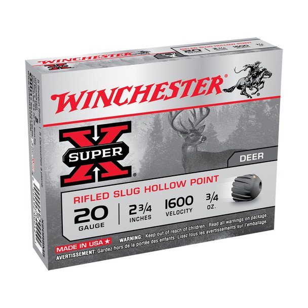 WINCHESTER AMMO Super-X 20Ga Foster Slug Shotgun Shells