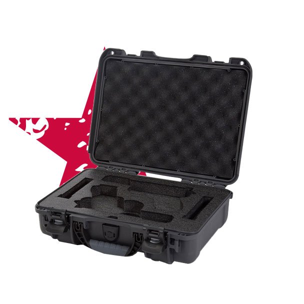 NANUK 910 2UP Waterproof With Custom Foam Insert For Glock Pistols Graphite Hard Gun Case