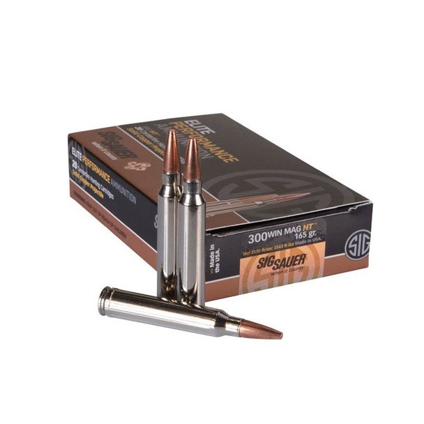 SIG SAUER Elite Performance Hunting HT 300 Win Mag 165 Grain HP Ammo 20 Round Box