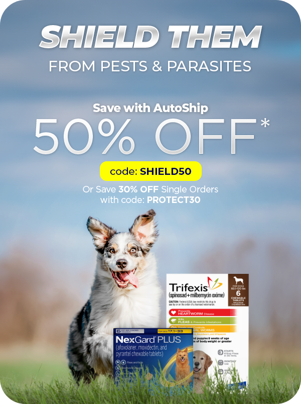 Shield them from pests & parasites - and get 50% off 