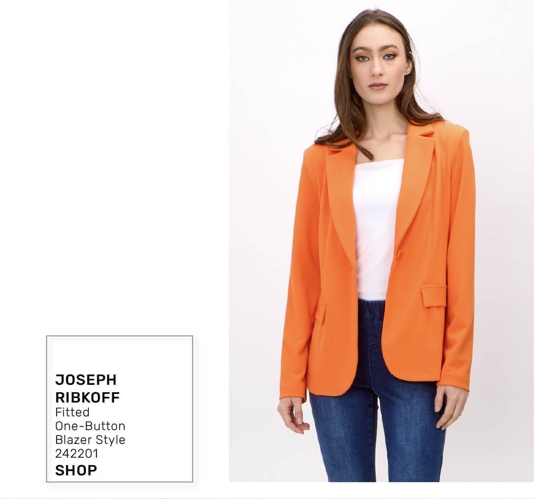 Fitted One-button Blazer Style 242201