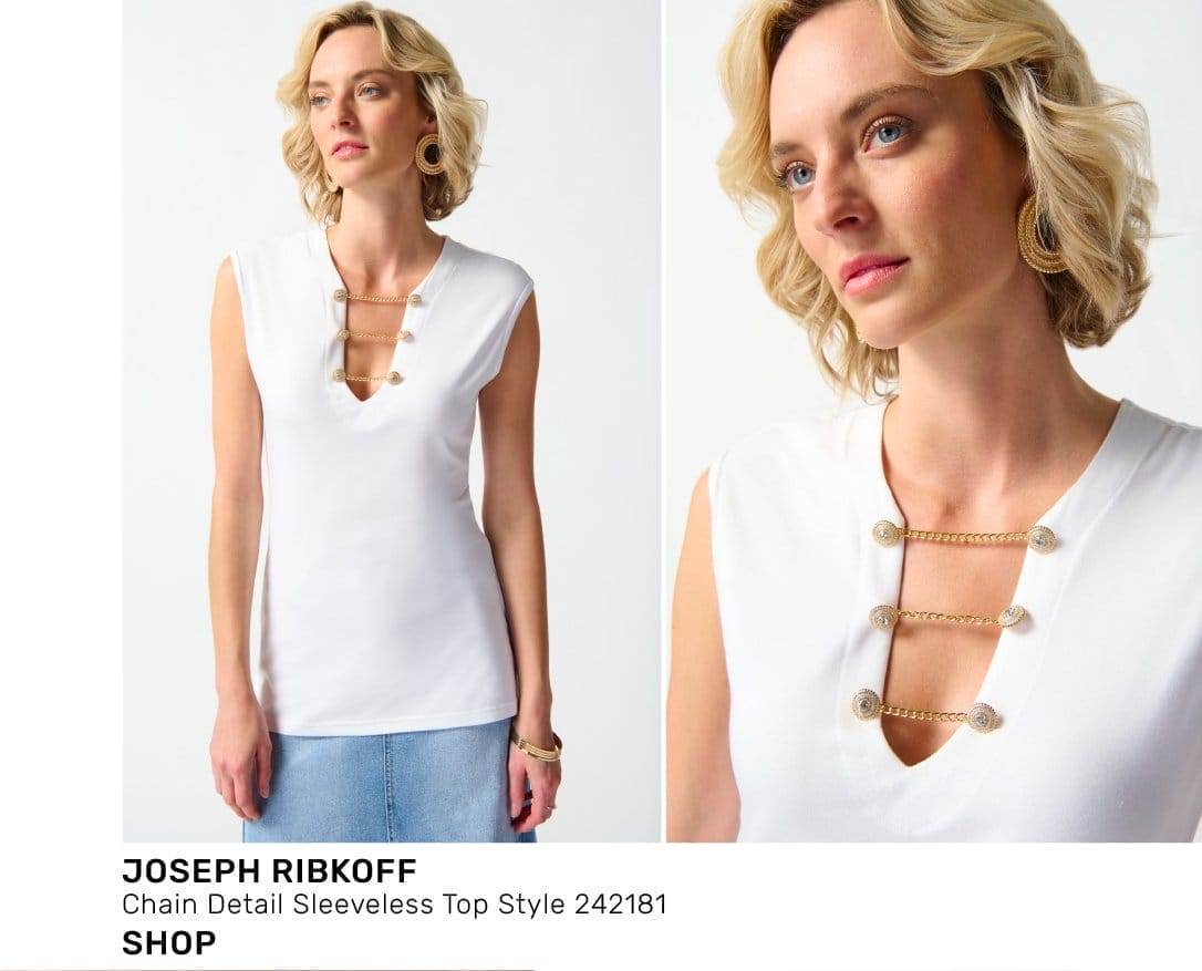 Chain Detail Sleeveless Top Style 242181