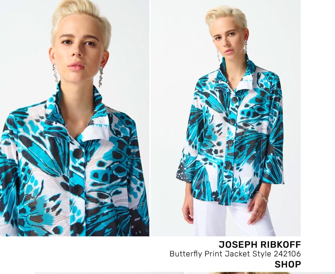 Butterfly Print Jacket Style 242106