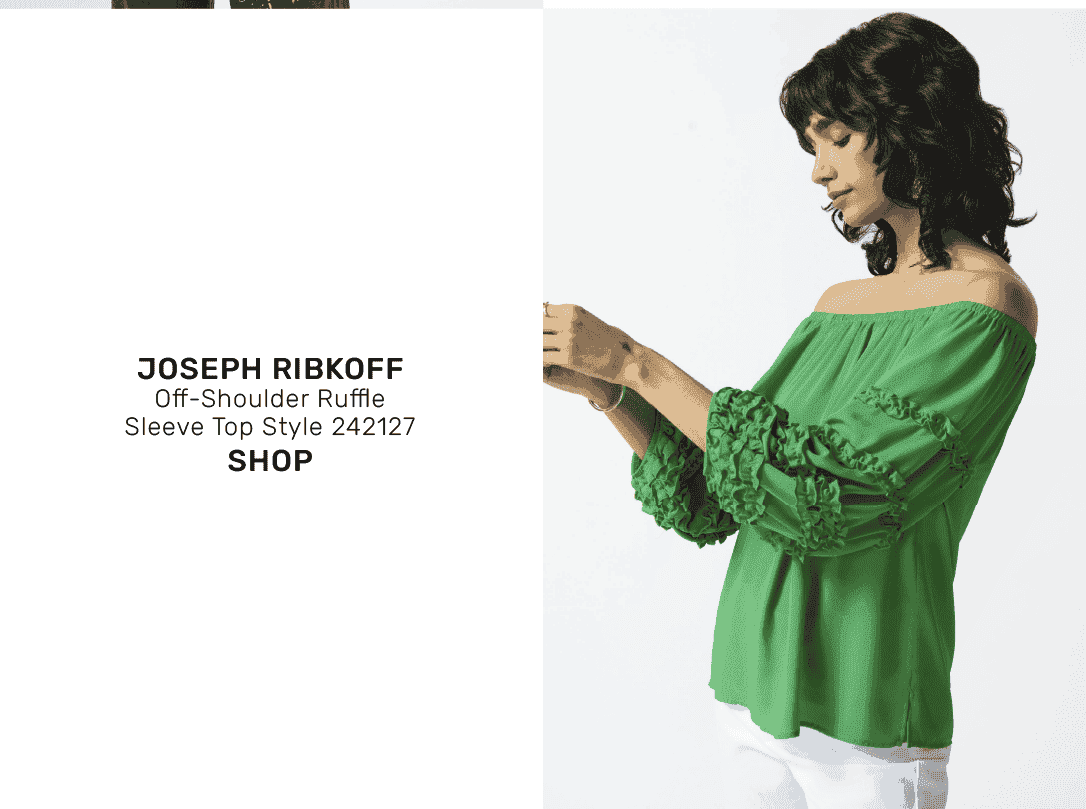 Off-shoulder Ruffle Sleeve Top Style 242127