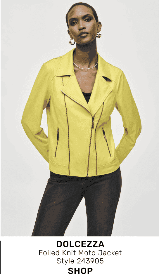 Foiled Knit Moto Jacket Style 243905