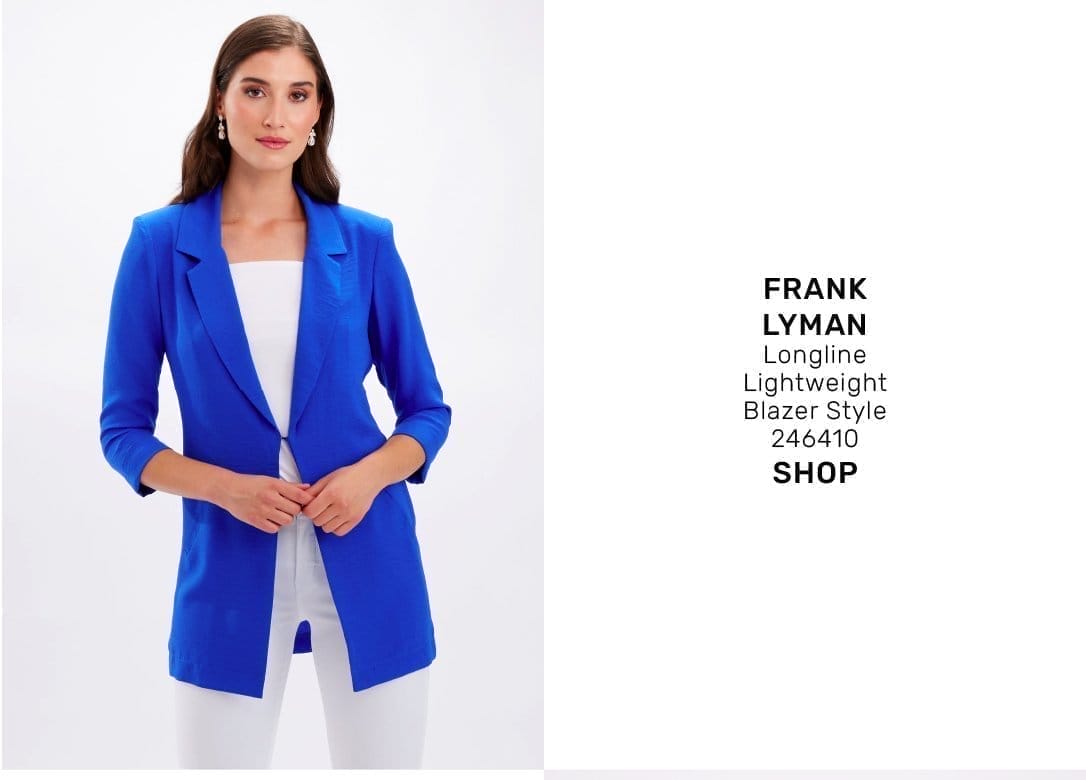 Longline Lightweight Blazer Style 246410