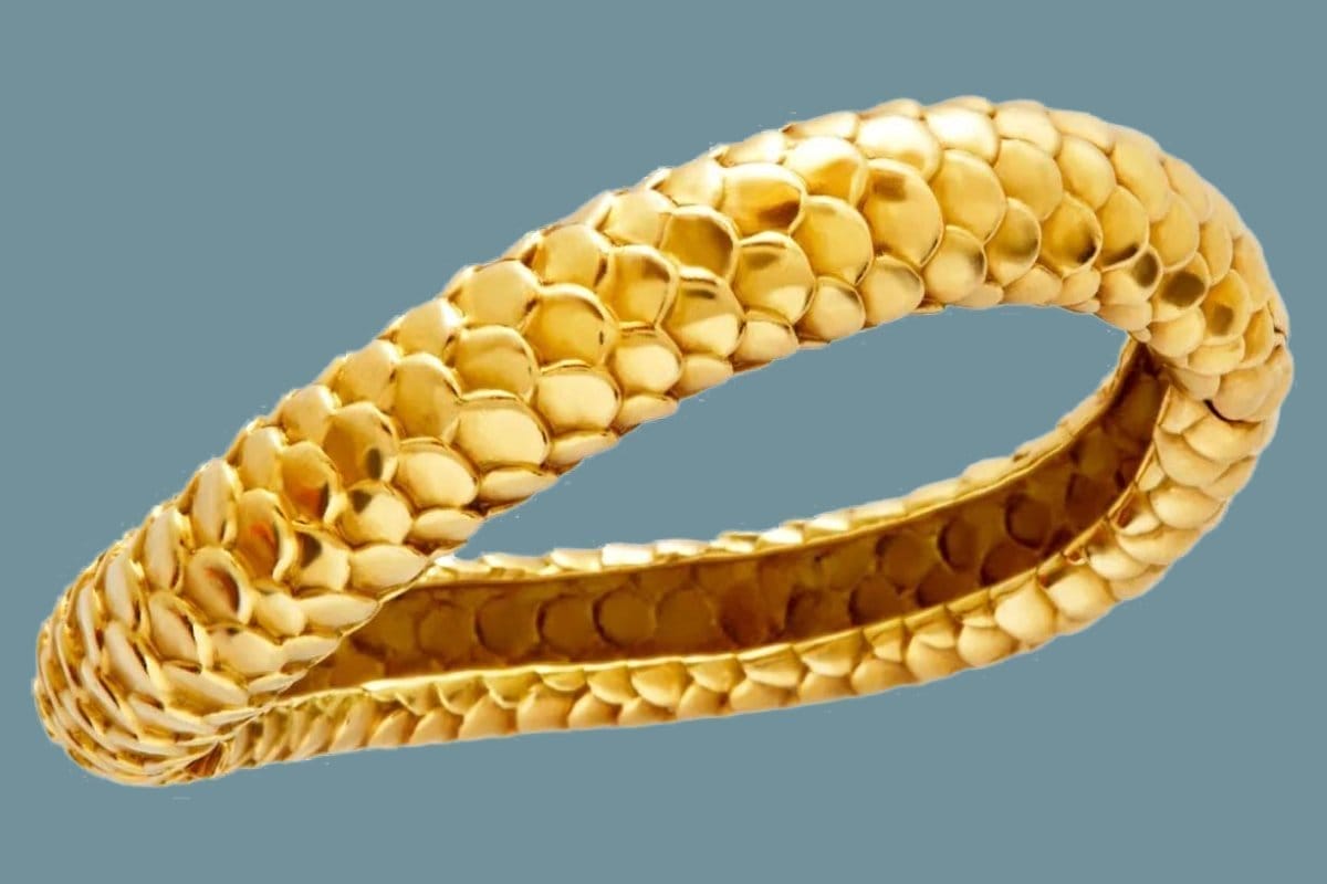 This Curving Angela Cummings Fish Skin Bracelet Is Spectacular Yet Subtle