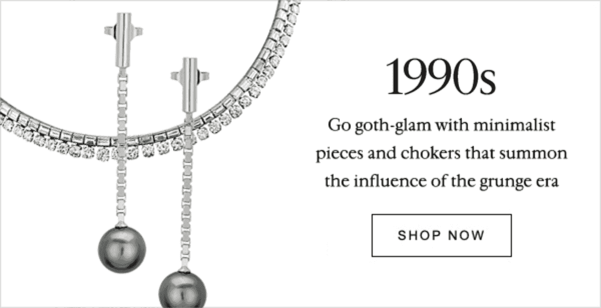 1990s Go goth-glam with minimalist pieces and chokers that summon the influence of the grunge era | SHOP NOW