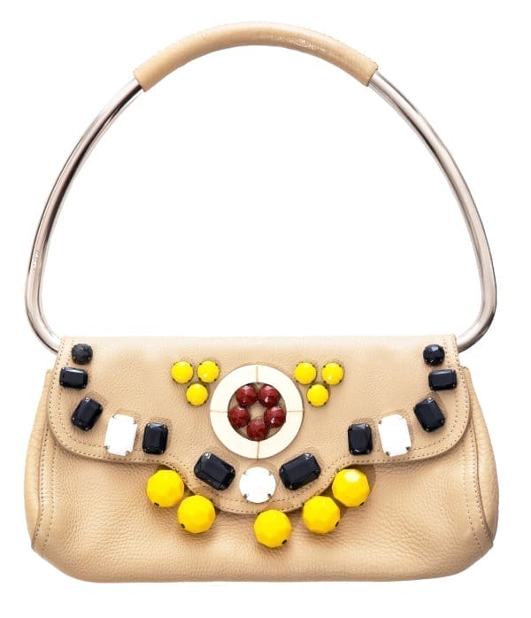 Prada Beaded Cream-Leather Flap Bag, Spring/Summer 2003