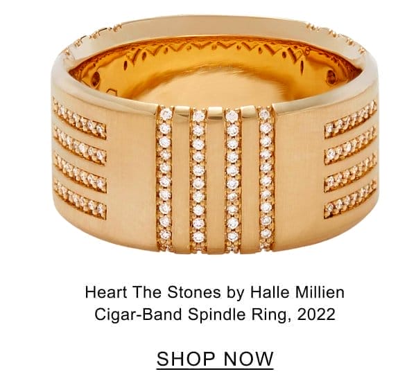 Heart The Stones by Halle Millien Cigar-Band Spindle Ring, 2022