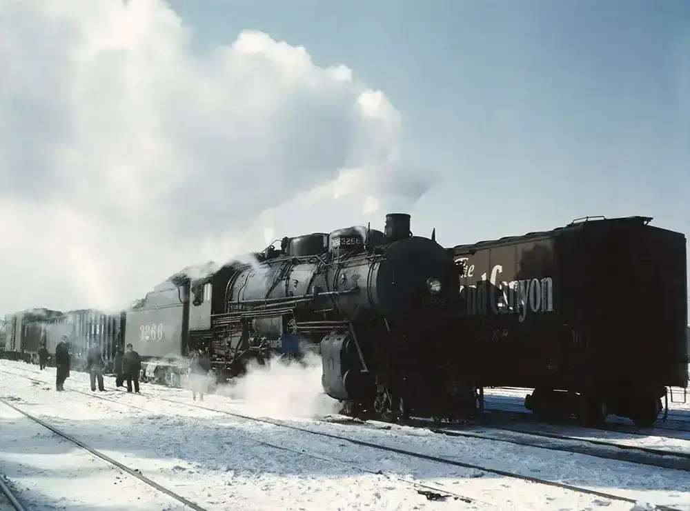 Image of Santa Fe R.R. Freight Train in Corwith Yard, Chicago, Ill.