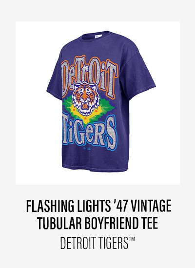 FLASHING LIGHTS '47 VINTAGE TUBULAR BOYFRIEND TEE DETROIT TIGERS™