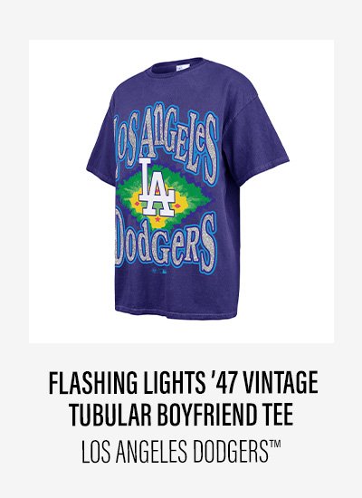 FLASHING LIGHTS '47 VINTAGE TUBULAR BOYFRIEND TEE LOS ANGELES DODGERS™