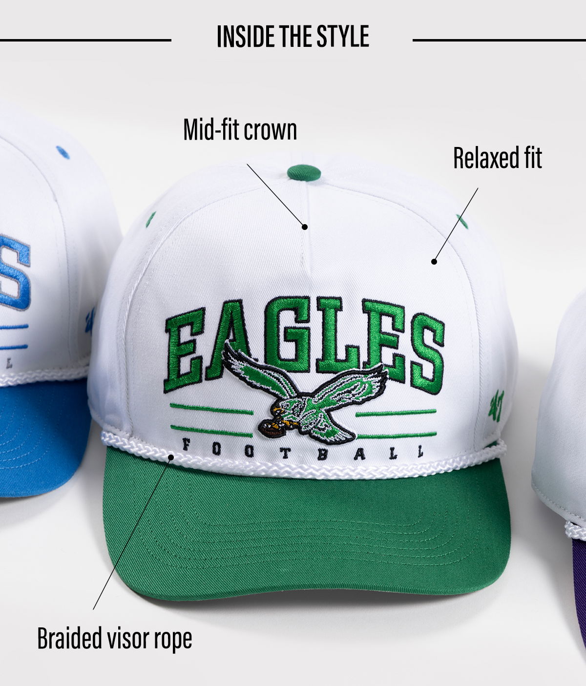 INSIDE THE STYLE | Mid-fit crown | Relaxed fit | Braided visor rope