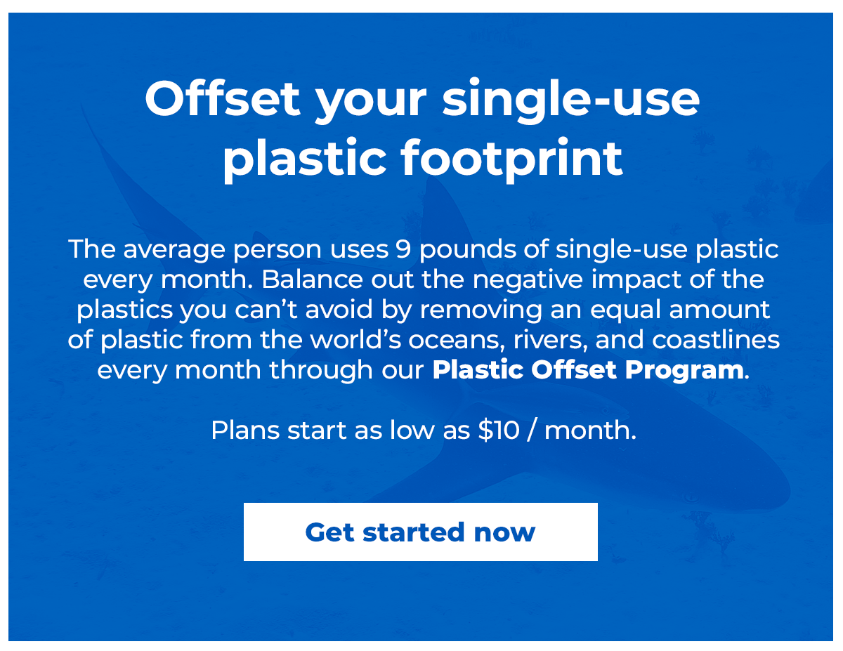 Offset your single use plastic footprint