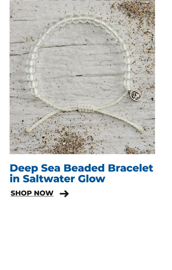 deep sea beaded bracelet in saltwater glow