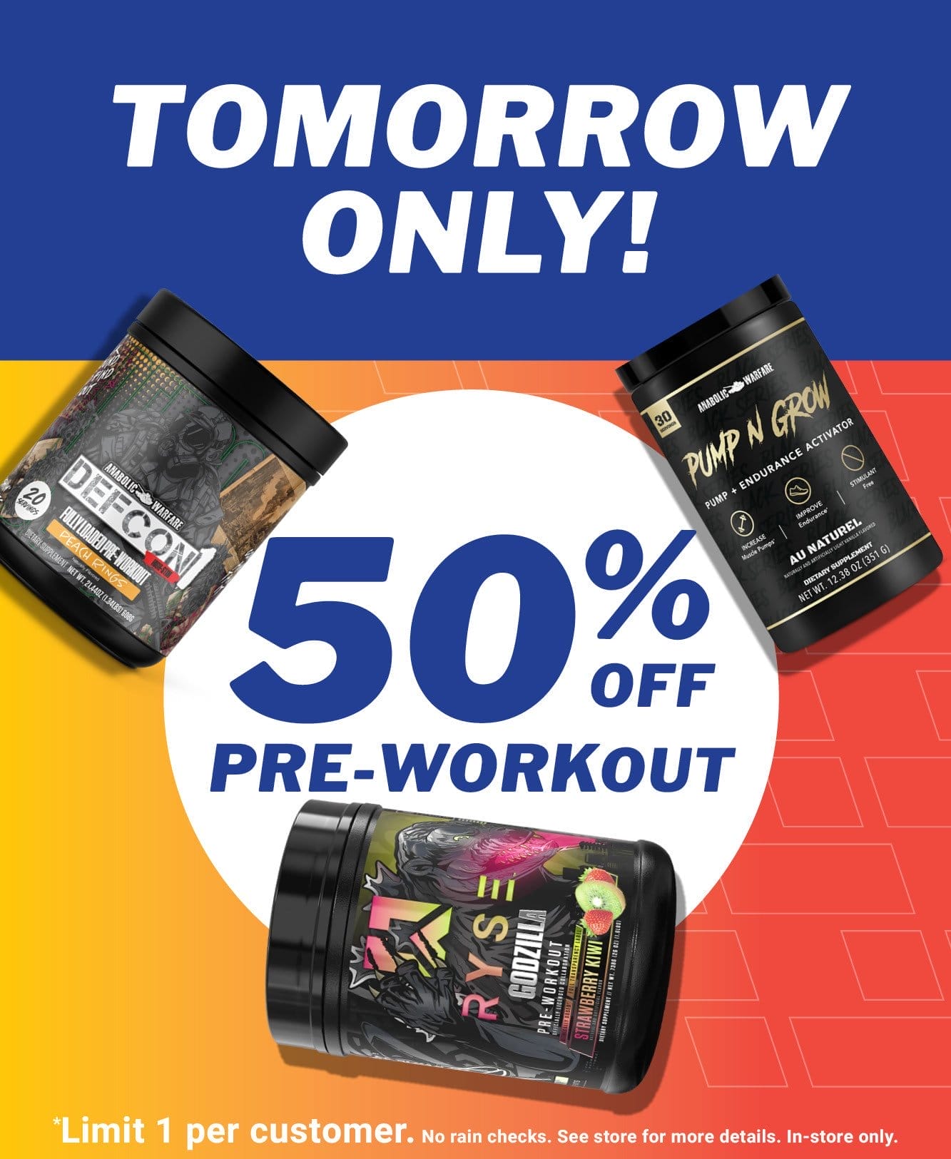 50% Off a Pre-Workout