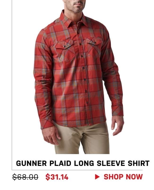 GUNNER PLAID LONG SLEEVE SHIRT