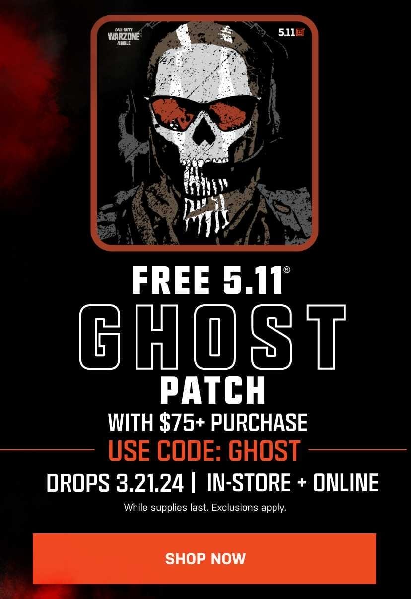 Free Ghost Patch With \\$75 purchase