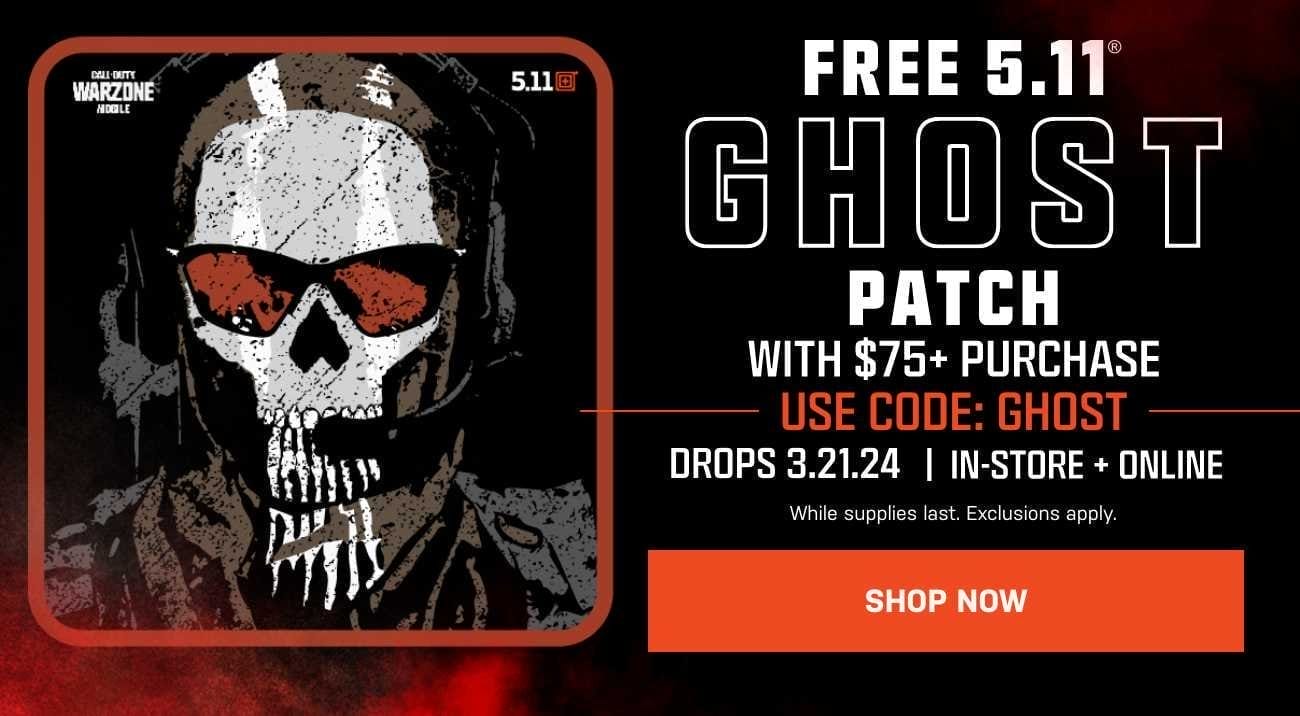 Free Ghost Patch With \\$75 purchase