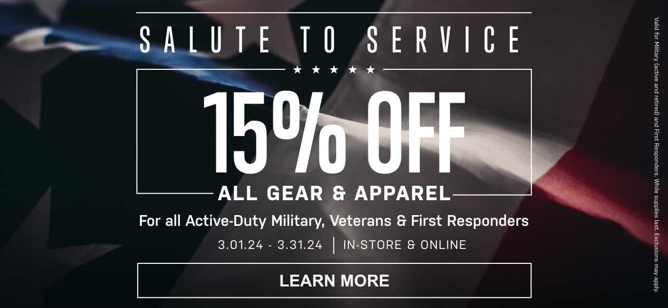 Salute to Service: 15% off with ID.me