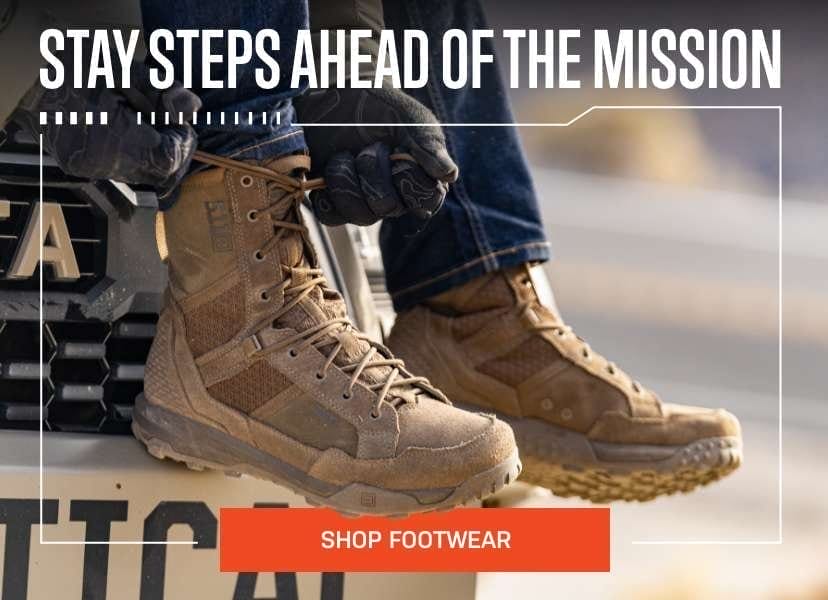 Stay steps ahead of the mission | Shop Footwear