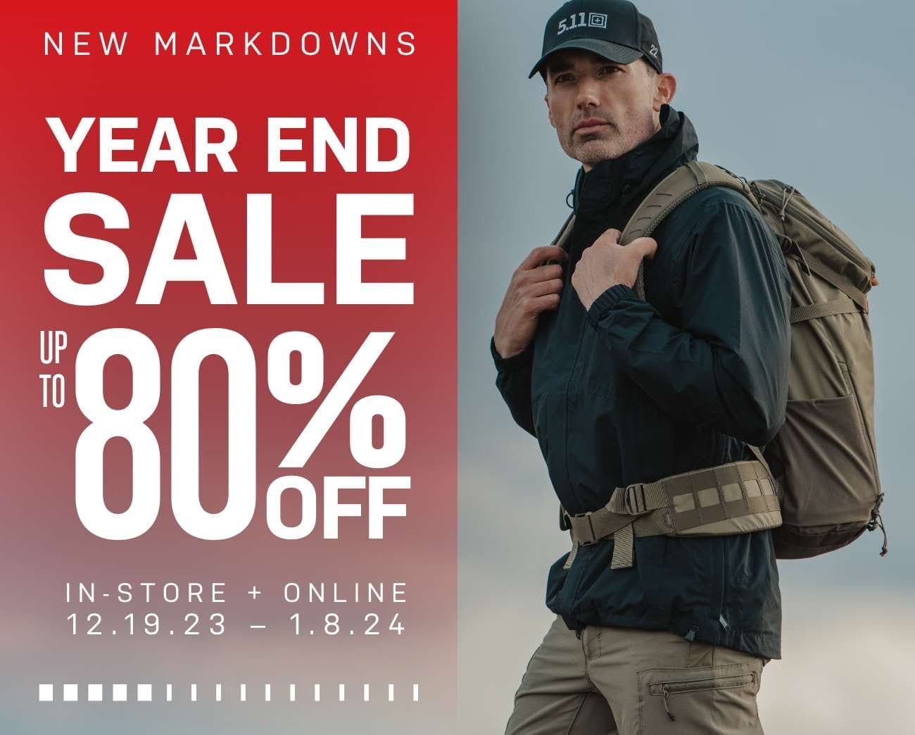 Year End Sale up to 80% off in-store and online