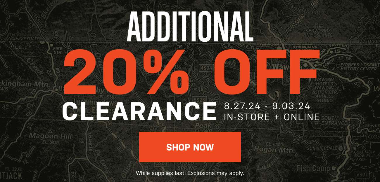 Additional 20% Off Clearance