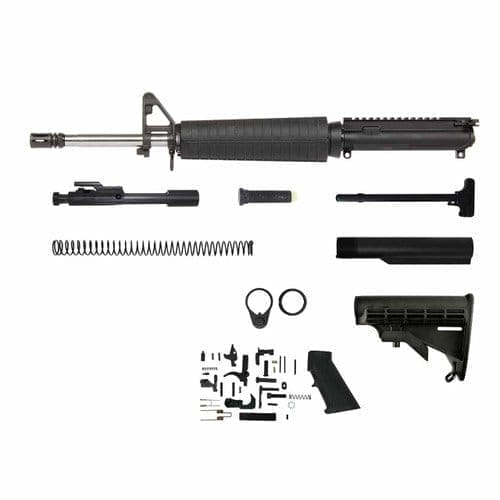 5.56 AR 15 Rifle Kit - 16&quot; Stainless Barrel (Fixed Front Sight), 1:7 Twist Rate